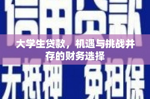 大宁大学生贷款，机遇与挑战并存的财务选择