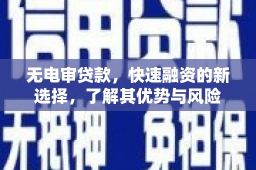 大宁无电审贷款，快速融资的新选择，了解其优势与风险