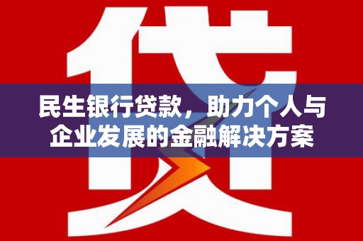 大宁民生银行贷款，助力个人与企业发展的金融解决方案