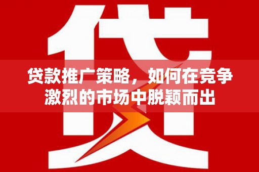 大宁贷款推广策略，如何在竞争激烈的市场中脱颖而出