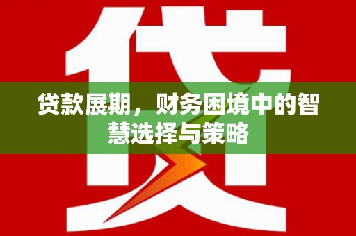 大宁贷款展期，财务困境中的智慧选择与策略