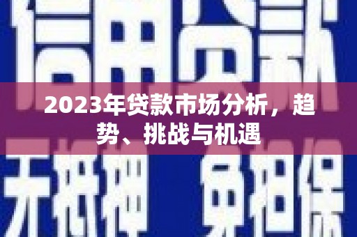 大宁2023年贷款市场分析，趋势、挑战与机遇