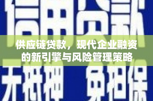 大宁供应链贷款，现代企业融资的新引擎与风险管理策略