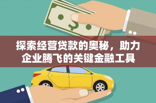 大宁探索经营贷款的奥秘，助力企业腾飞的关键金融工具