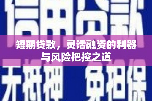 大宁短期贷款，灵活融资的利器与风险把控之道