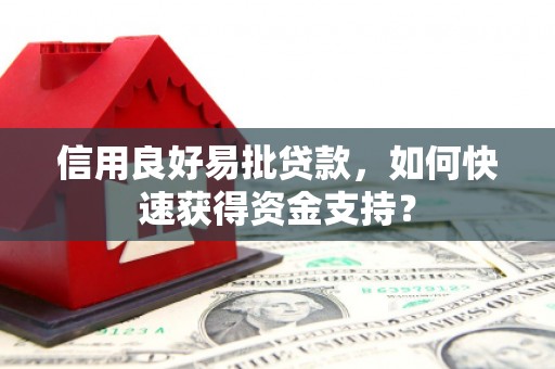 大宁信用良好易批贷款，如何快速获得资金支持？