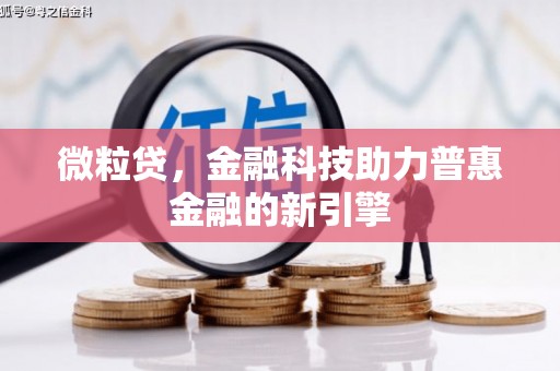 大宁微粒贷，金融科技助力普惠金融的新引擎