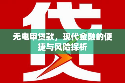 大宁无电审贷款，现代金融的便捷与风险探析