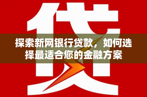 大宁探索新网银行贷款，如何选择最适合您的金融方案