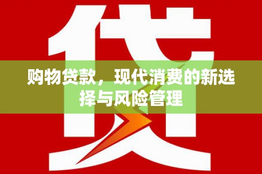 大宁购物贷款，现代消费的新选择与风险管理
