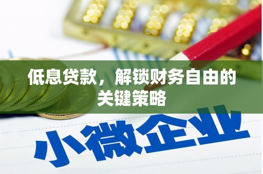大宁低息贷款，解锁财务自由的关键策略