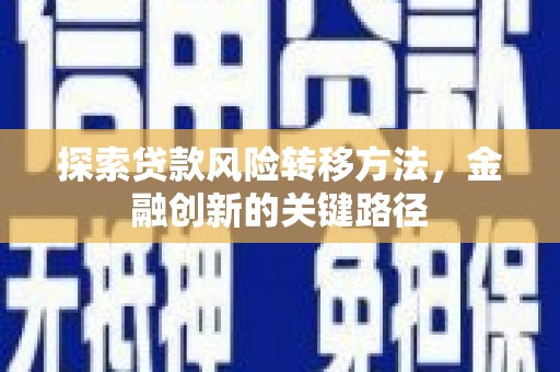 大宁探索贷款风险转移方法，金融创新的关键路径