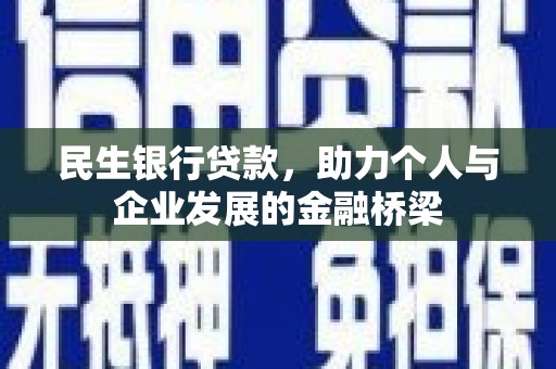 大宁民生银行贷款，助力个人与企业发展的金融桥梁