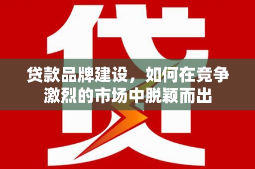 大宁贷款品牌建设，如何在竞争激烈的市场中脱颖而出