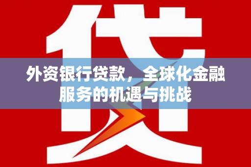 大宁外资银行贷款，全球化金融服务的机遇与挑战