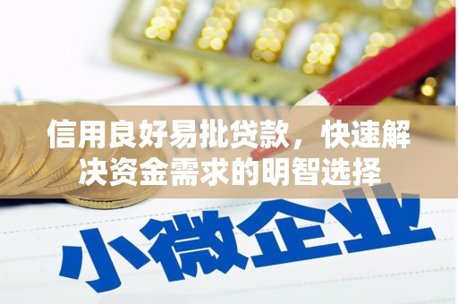 大宁信用良好易批贷款，快速解决资金需求的明智选择