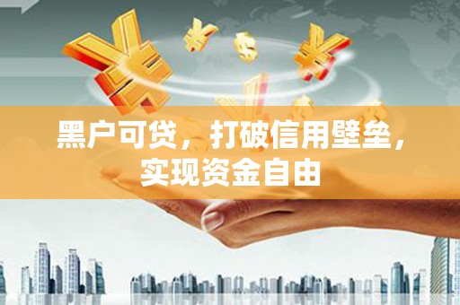 大宁黑户可贷，打破信用壁垒，实现资金自由