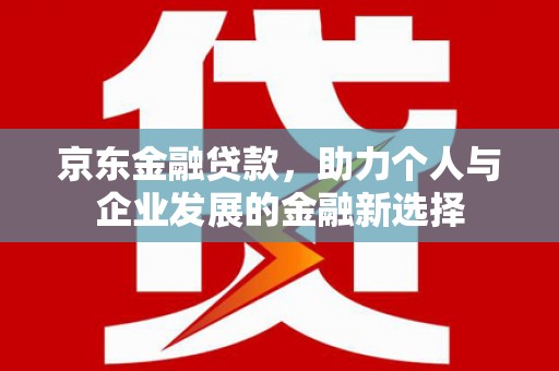 大宁京东金融贷款，助力个人与企业发展的金融新选择