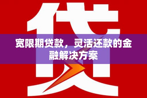 大宁宽限期贷款，灵活还款的金融解决方案