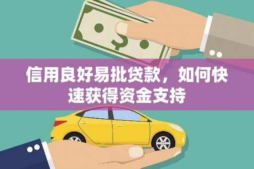 大宁信用良好易批贷款，如何快速获得资金支持