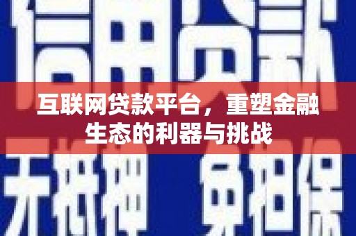 大宁互联网贷款平台，重塑金融生态的利器与挑战
