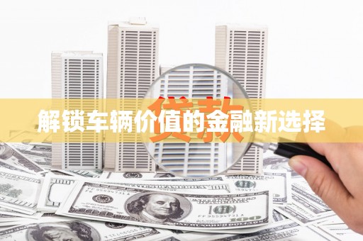 大宁解锁车辆价值的金融新选择