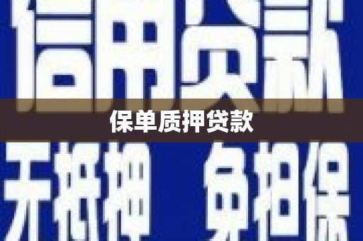 大宁保单质押贷款