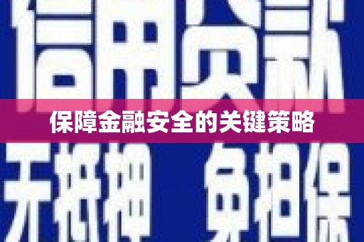 大宁保障金融安全的关键策略