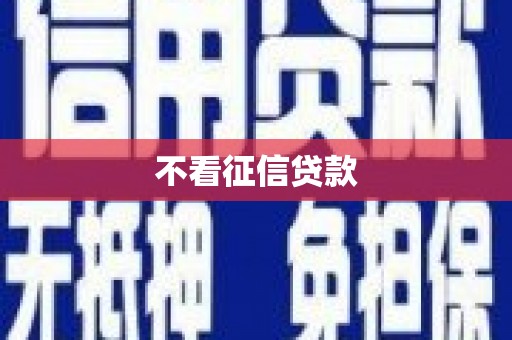 大宁不看征信贷款
