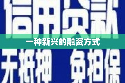 大宁一种新兴的融资方式
