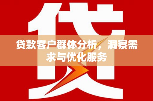 大宁贷款客户群体分析，洞察需求与优化服务